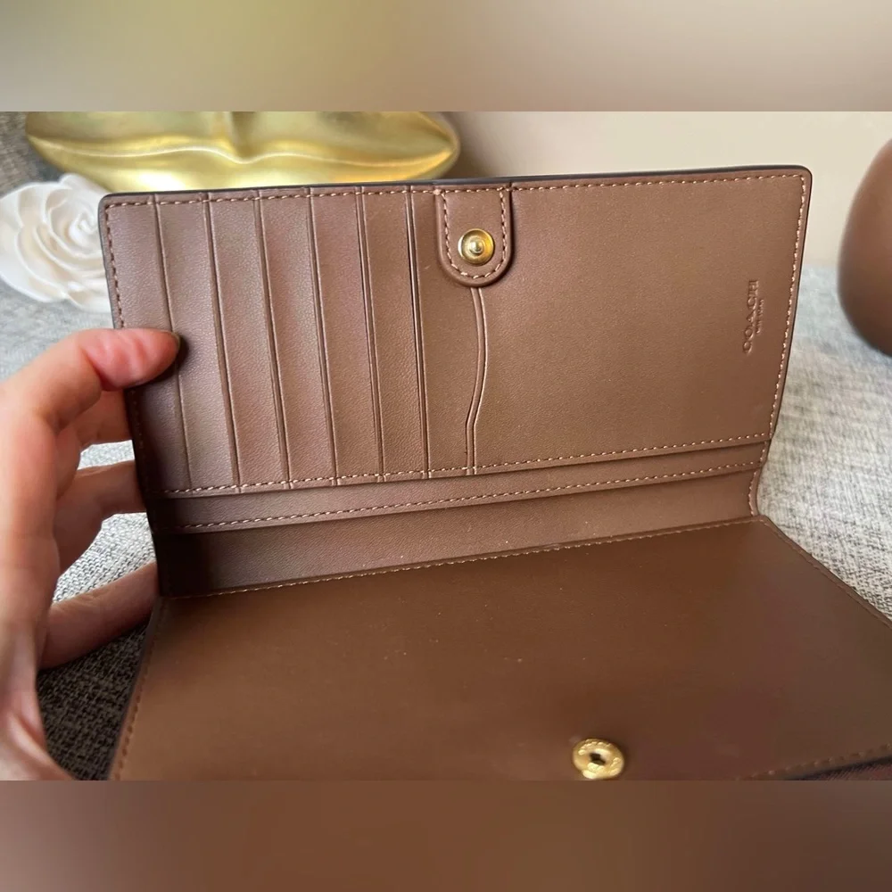 $119(NWT)Coach Slim Zip Wallet In Signature Canvas - Picture 7 of 7